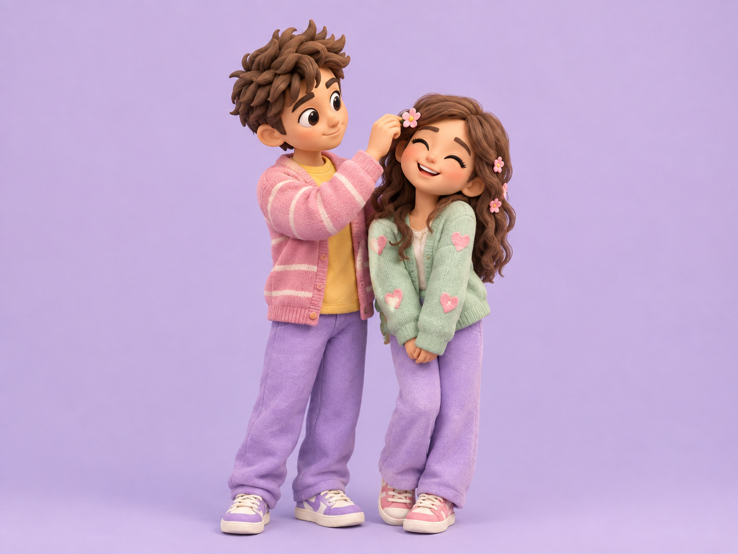 Clay Couple Portrait